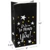 Fun Express 5″ x 10″ Graduation Treat Bags with Stickers, 48 Pieces