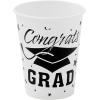 Fun Express CONGRATS GRAD WHITE 9OZ CUPS (25PC) – Party Supplies – 25 Pieces