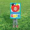 Fun Express Graduation Party Elementary Graduate Face Yard Sign – Graduation Party Decorations – Graduate Grad Waterproof Lawn Yard Signs – College High School Outdoor Lawn Decorations