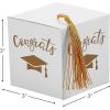 Fun Express Graduation Party White Favor Boxes with Gold Tassel, 25 Pieces