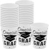 Fun Express CONGRATS GRAD WHITE 9OZ CUPS (25PC) – Party Supplies – 25 Pieces