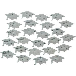 Fun Express – Silver Graduation Hat Foil Confetti(2oz) for Graduation – Party Decor – General Decor – Confetti – 1 Piece