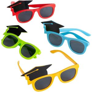 Fun Express GRAD GLASSES FOR KIDS – Apparel Accessories – 12 Pieces