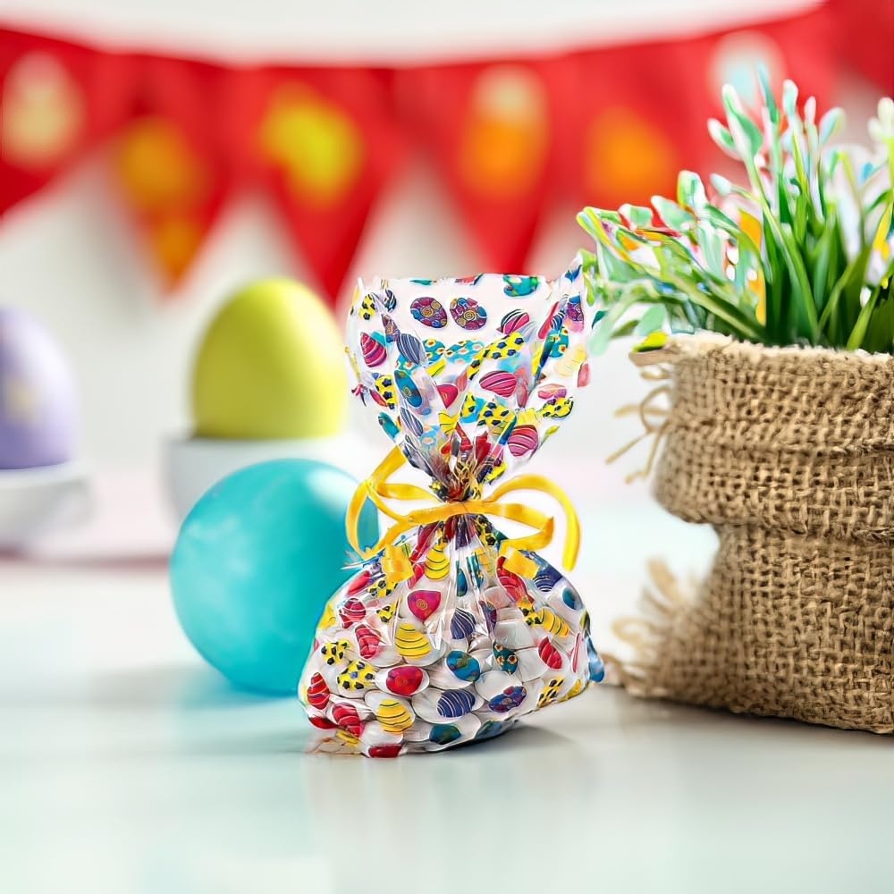 image:imageFun Express Cello Easter Egg Bags 12pc for Easter Party Supplies Bags Cellophane Bags Easter 12 Pieces