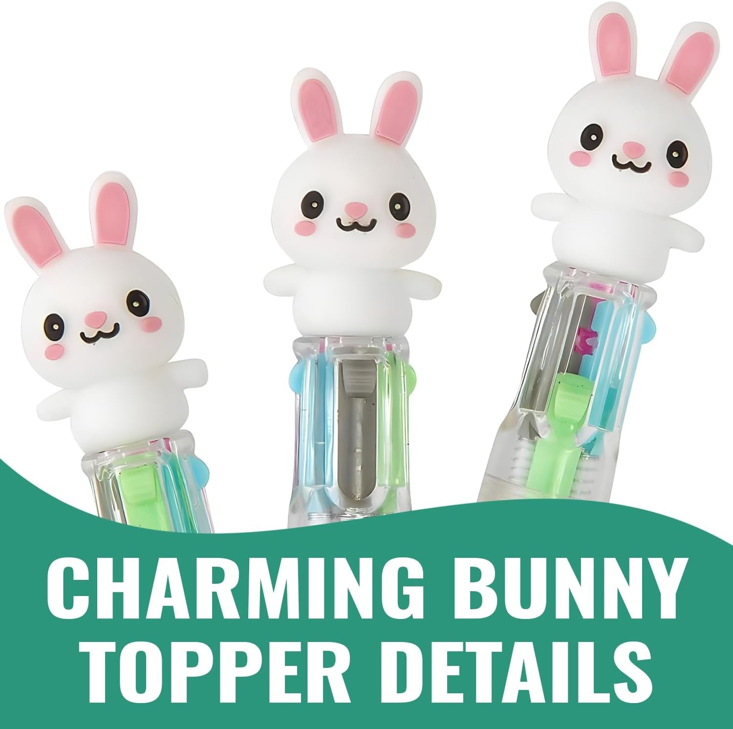 image:imageFun Express 3 12 Micro Easter Bunny Plastic Shuttle Pens 12 Pieces
