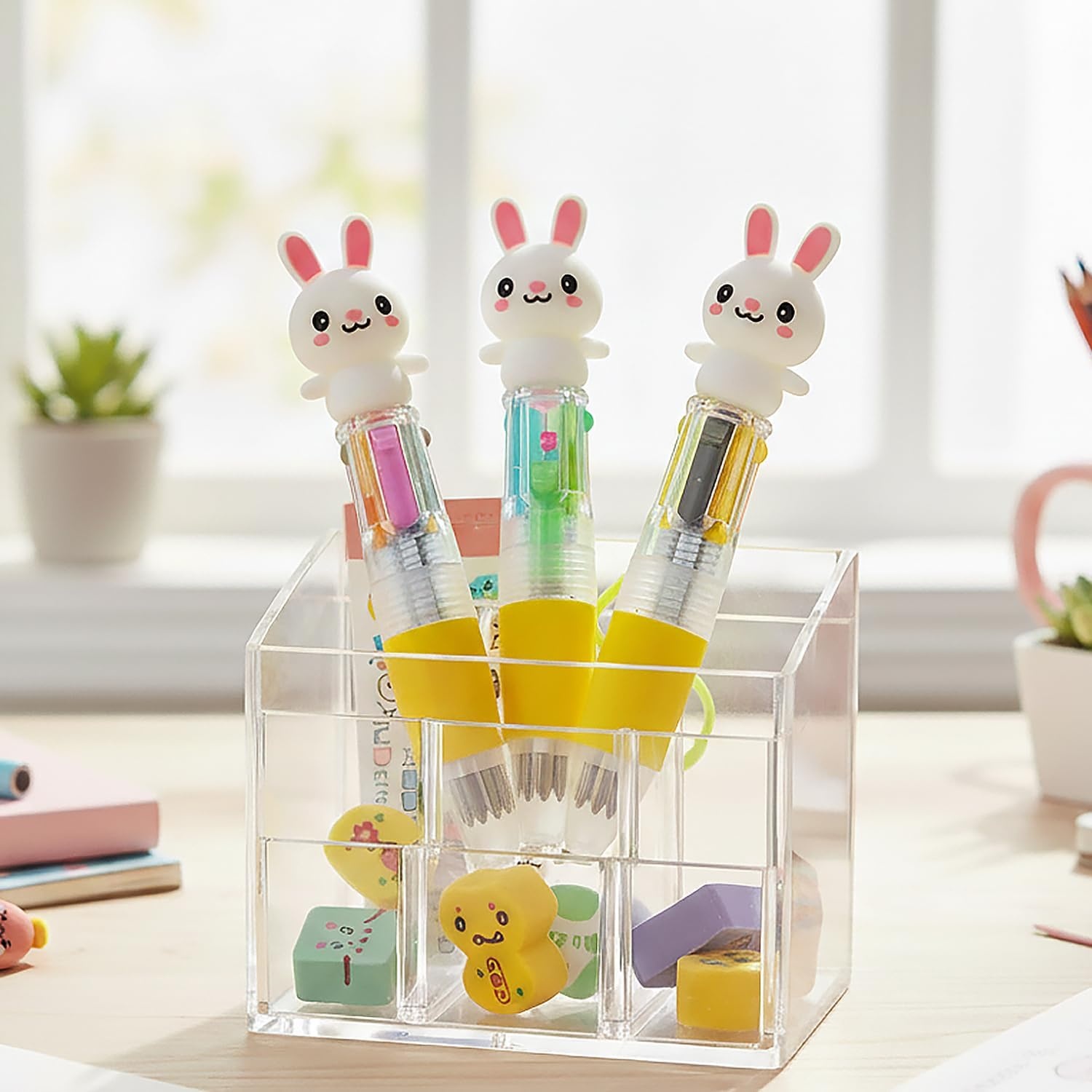 image:imageFun Express 3 12 Micro Easter Bunny Plastic Shuttle Pens 12 Pieces