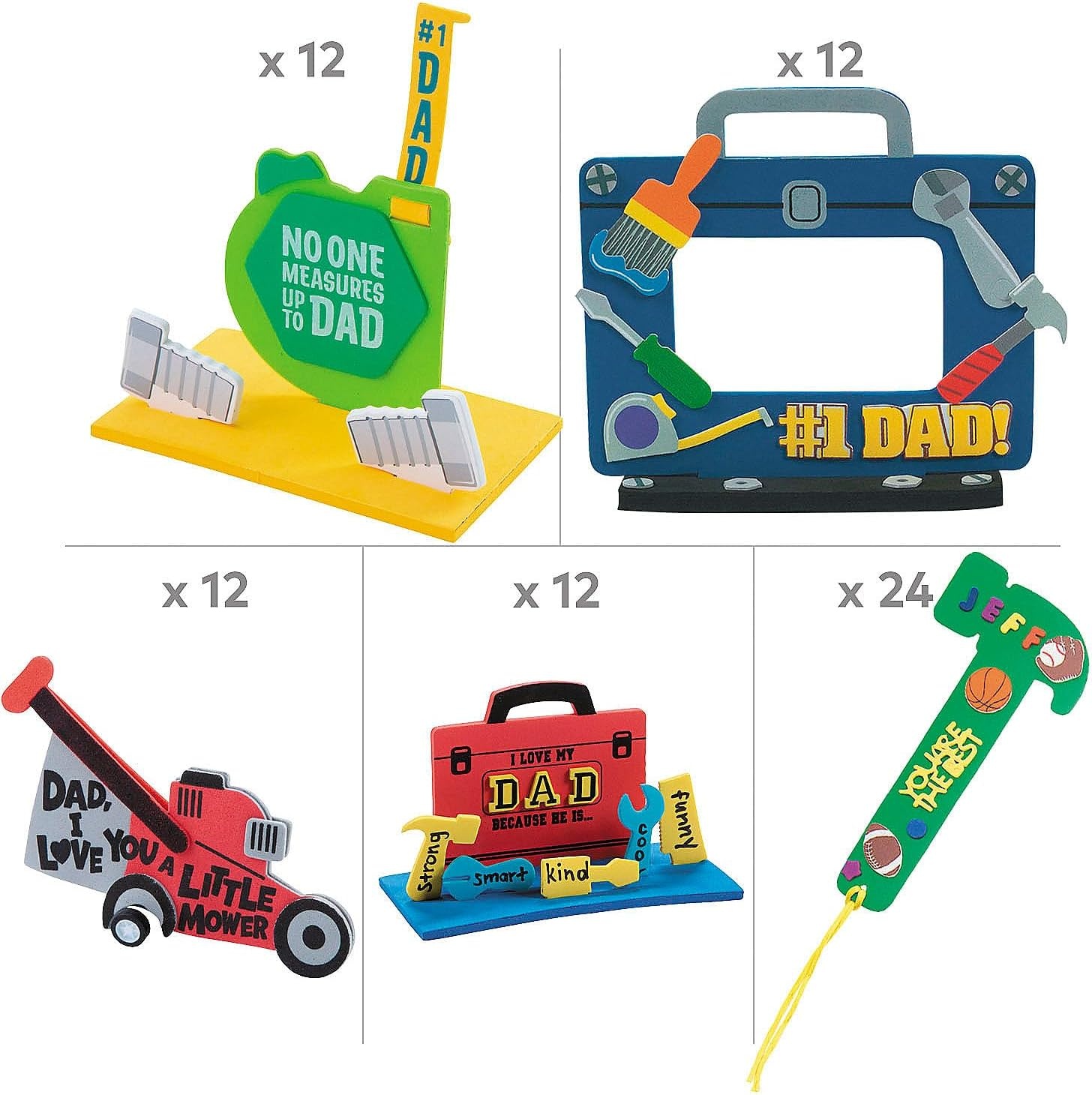 image:imageFun Express ToolTally Fathers Day Craft Kit Assortment Bulk 72 Pc