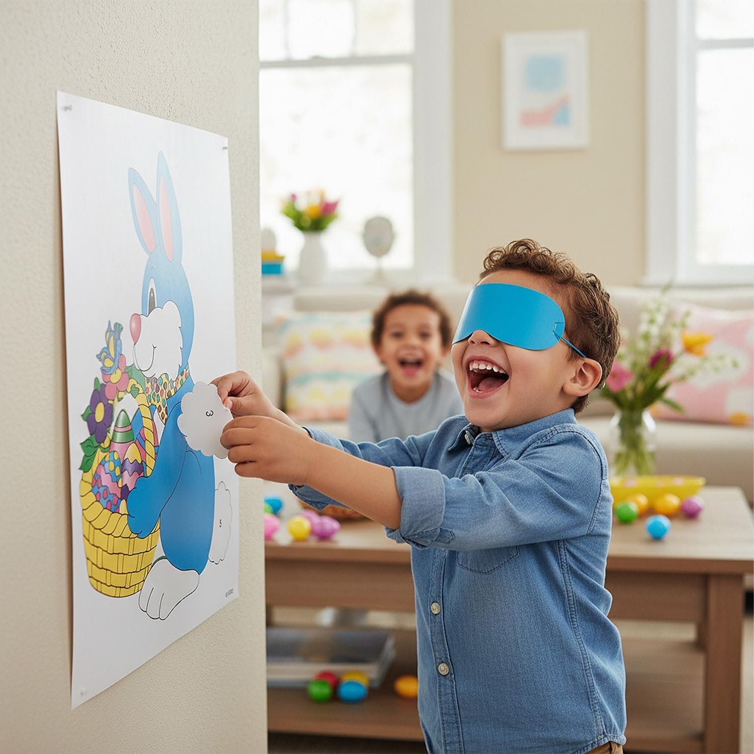 image:imagePin The Tail On The Bunny Party Game For Children Easter Party Supplies Classic Birthday GamesIncludes Instructions and Blindfold