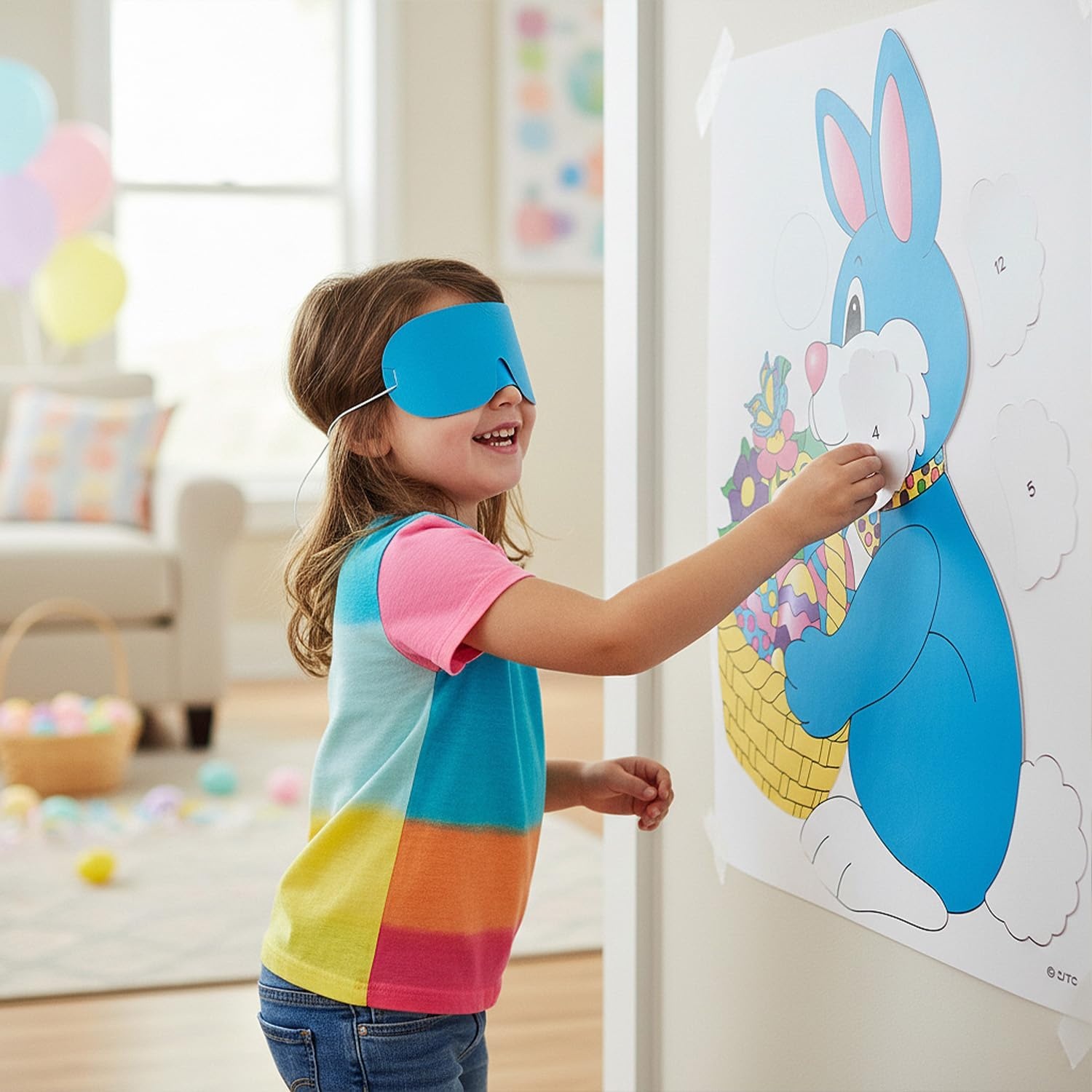 image:imagePin The Tail On The Bunny Party Game For Children Easter Party Supplies Classic Birthday GamesIncludes Instructions and Blindfold