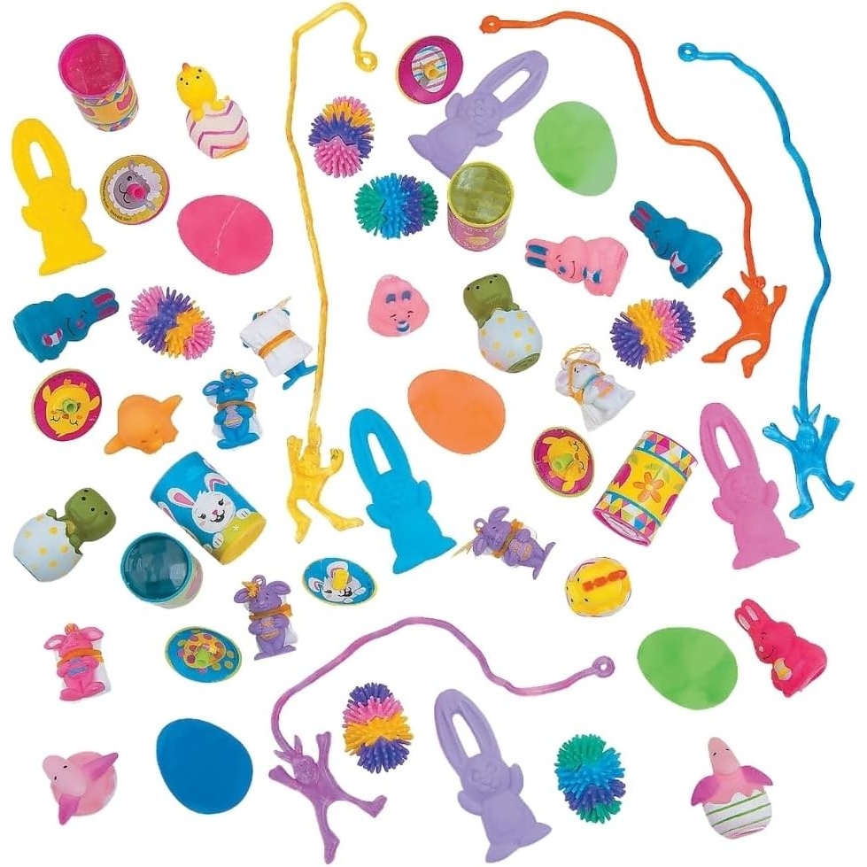 image:imageEaster Egg Fillers for Kids  Bulk 50 Piece Set  Goodie Bags Easter Basket and Egg Hunt Toys for Girls and Boys