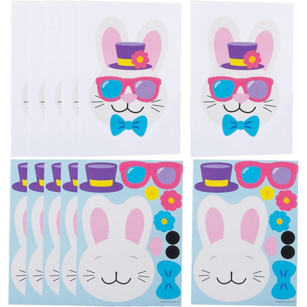image:imageEaster MakeaCharacter Sticker Sheets 12 Pieces