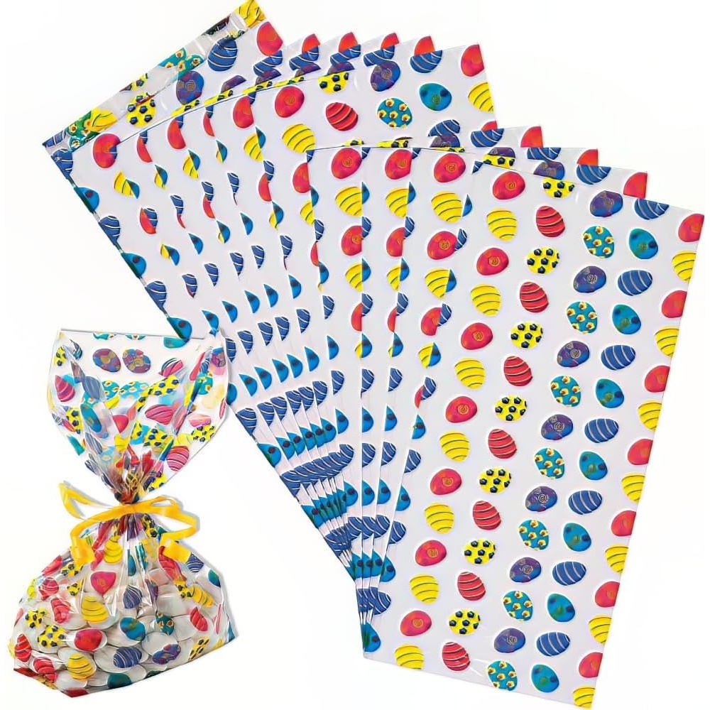 image:imageFun Express  Cello Easter Egg Bags 12pc for Easter  Party Supplies  Bags  Cellophane Bags  Easter  12 Pieces