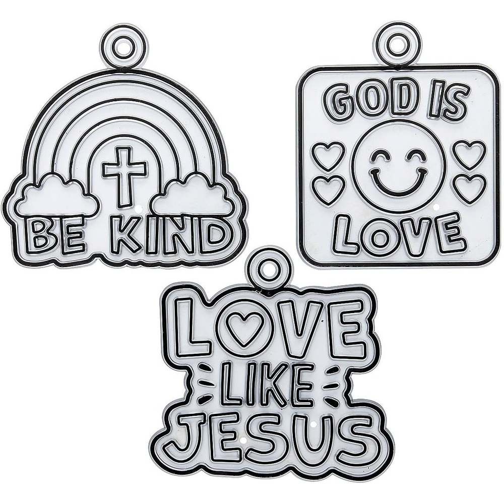 image:imageFun Express Faith BE Kind SUNCATCHER ASST  Craft Supplies  VBS Vacation Bible School SuppliesDecor  24 Pieces