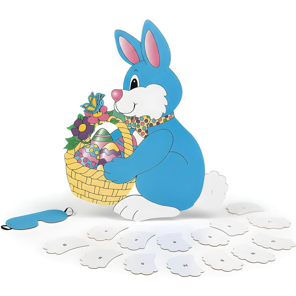 image:imagePin The Tail On The Bunny Party Game For Children Easter Party Supplies Classic Birthday GamesIncludes Instructions and Blindfold