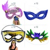 Fun Express Mardi Gras Sequin Mask Kit Assortment for 48