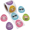 Fun Express 1 1/2″ Silly Face Easter Eggs Sticker Roll – 100 Pc.