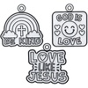Fun Express Faith BE Kind SUNCATCHER ASST – Craft Supplies – VBS Vacation Bible School Supplies/Decor – 24 Pieces