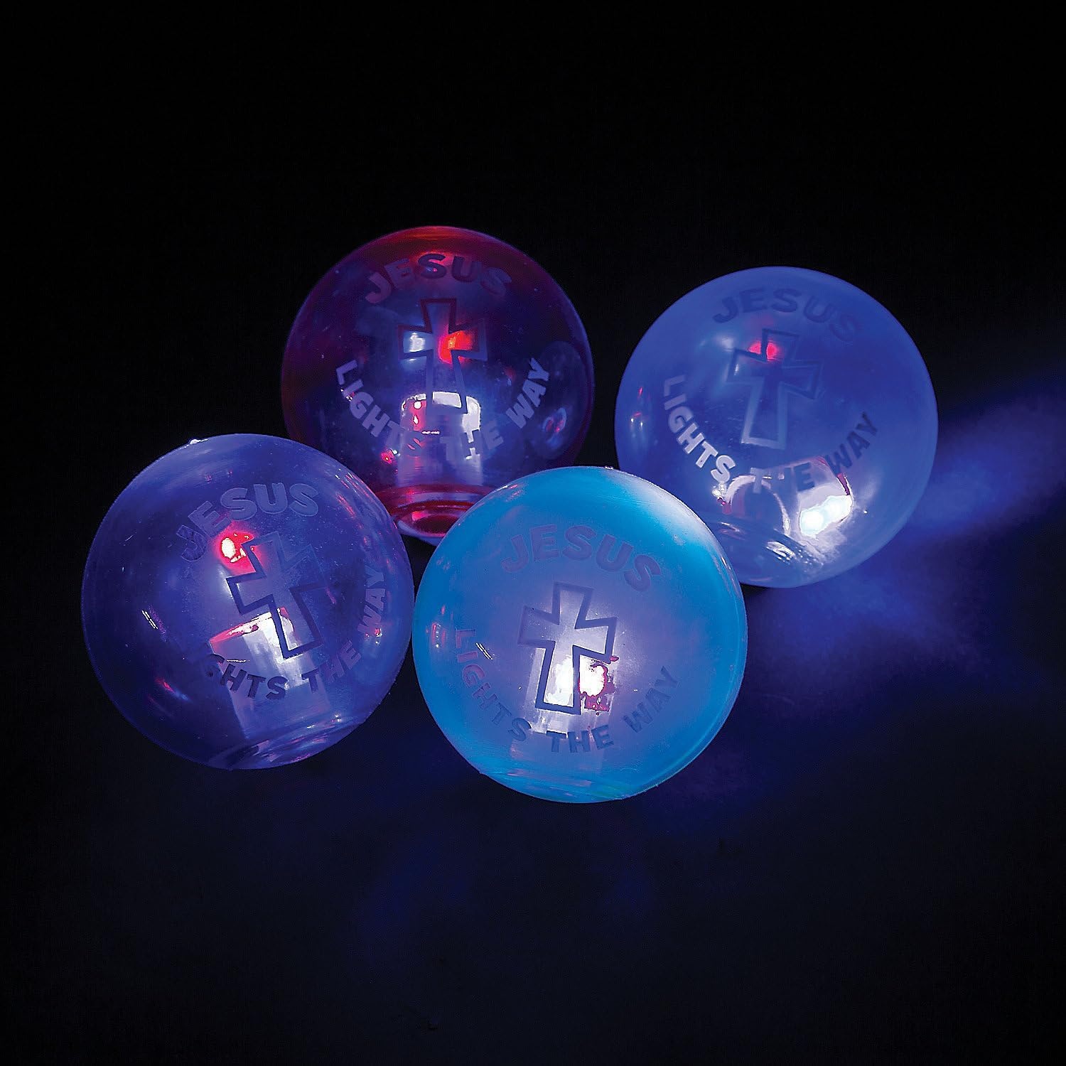 image:imageFun Express Mini Jesus Lights The Way LightUp Rubber Bouncy Balls 12 Pack Flashing Sensory Stress Balls Toys for Gifts amp Rewards VBS 2026