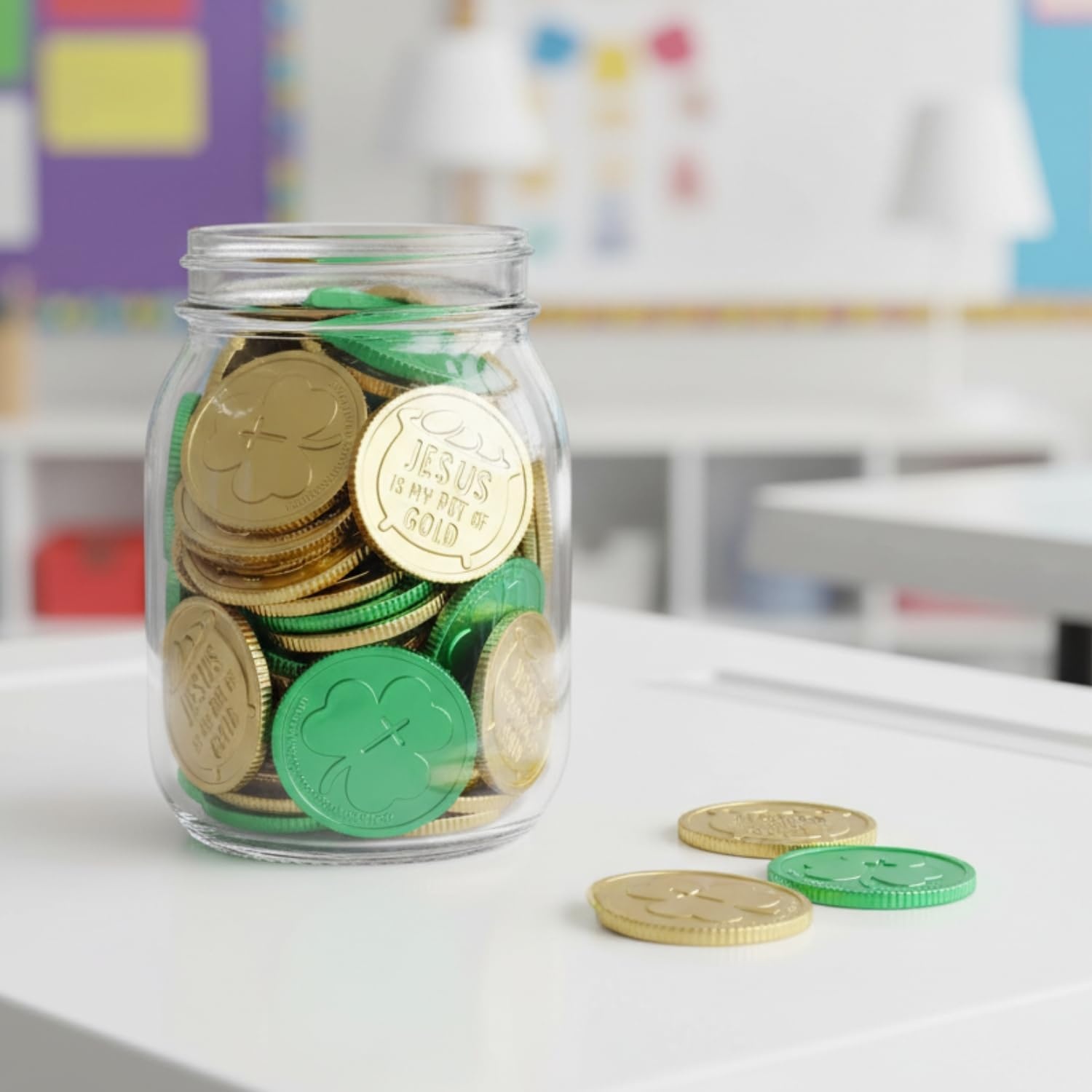 image:imageFun Express 1 12 Bulk 144 Pieces Jesus Is My Pot of Gold Plastic Coins VBS 2026