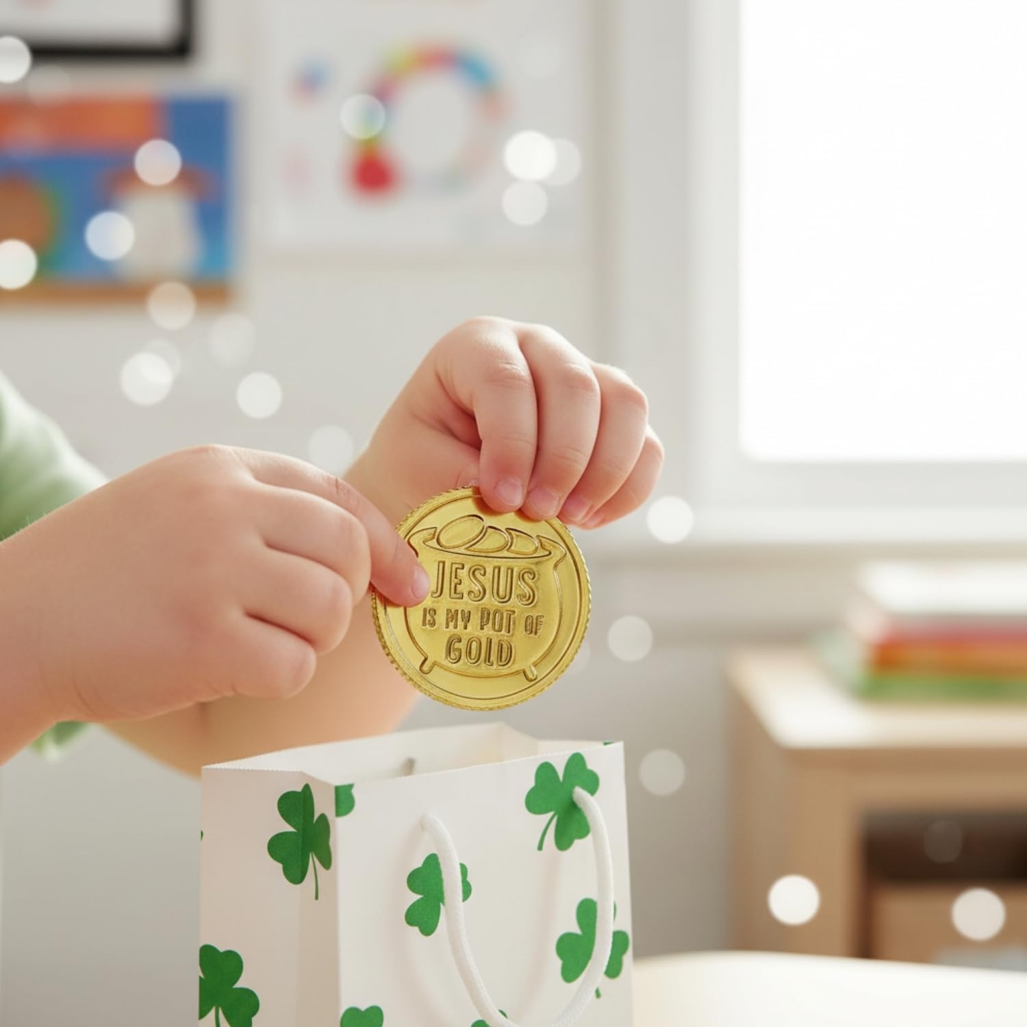 image:imageFun Express 1 12 Bulk 144 Pieces Jesus Is My Pot of Gold Plastic Coins VBS 2026