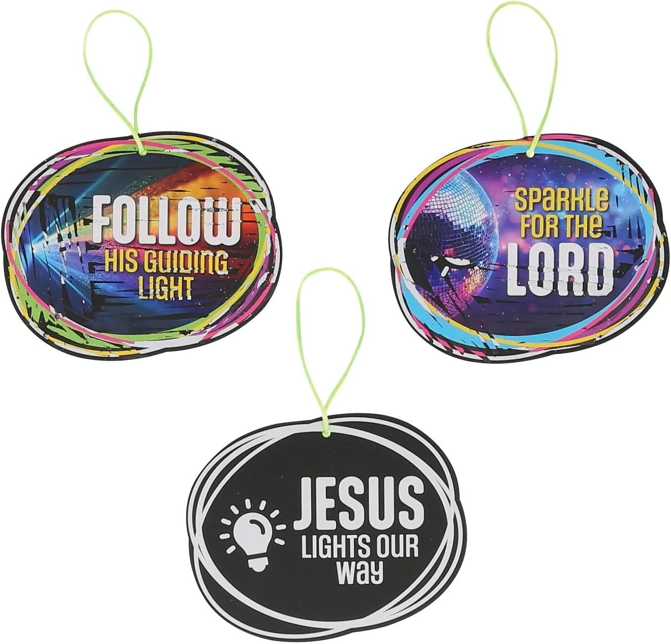 image:imageFun Express 4 34 x 4 Jesus is the Light VBS 2026 Magic Color Scratch GlowintheDark Ornaments 24 Pieces