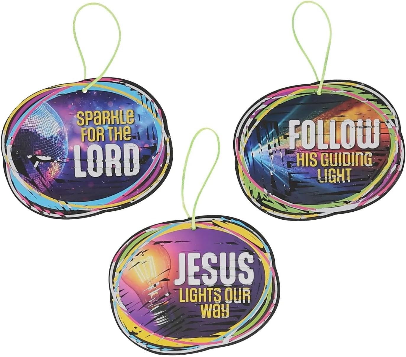 image:imageFun Express 4 34 x 4 Jesus is the Light VBS 2026 Magic Color Scratch GlowintheDark Ornaments 24 Pieces