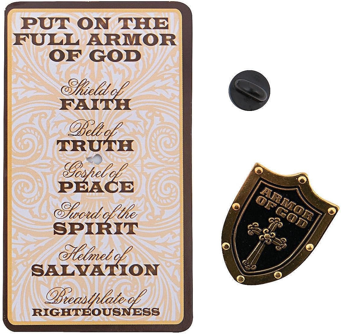 image:imageFun Express Armor Of God Pin On Card Jewelry Pins Pin amp Card Sets VBS 2026 Vacation Bible School SuppliesDecor 12 Pieces