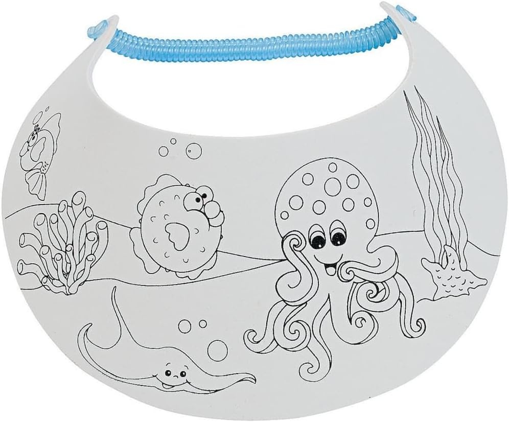 image:imageFun Express Color Your Own Foam Under The Sea Visor Craft Kit Crafts for Kids and Fun Home Activities VBS Vacation Bible School SuppliesDecor