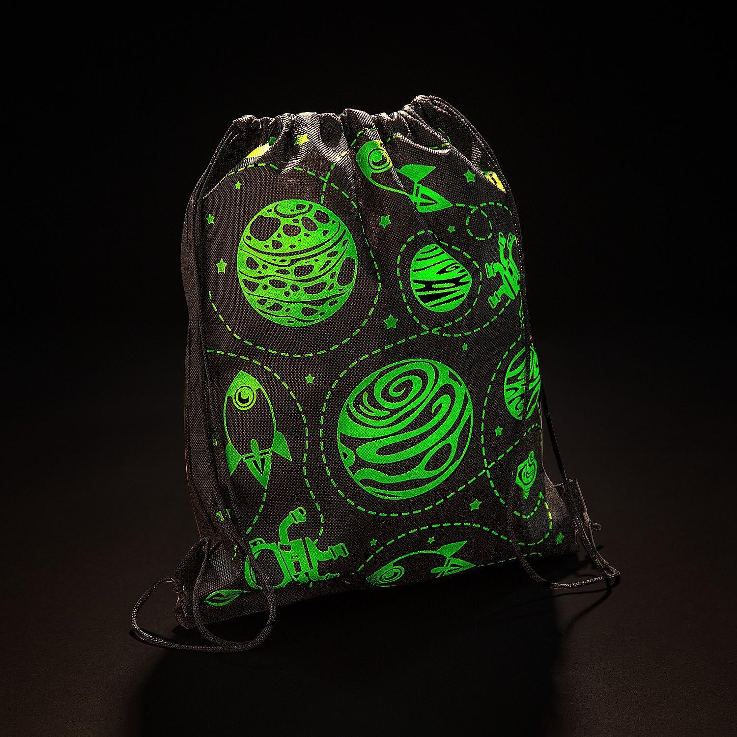 image:imageFun Express GlowInTheDark Space Drawstring Bags 12X15 Gid Medium Backpack 12 Pieces Bright CosmicThemed Perfect For Kids amp Teens VBS 2026