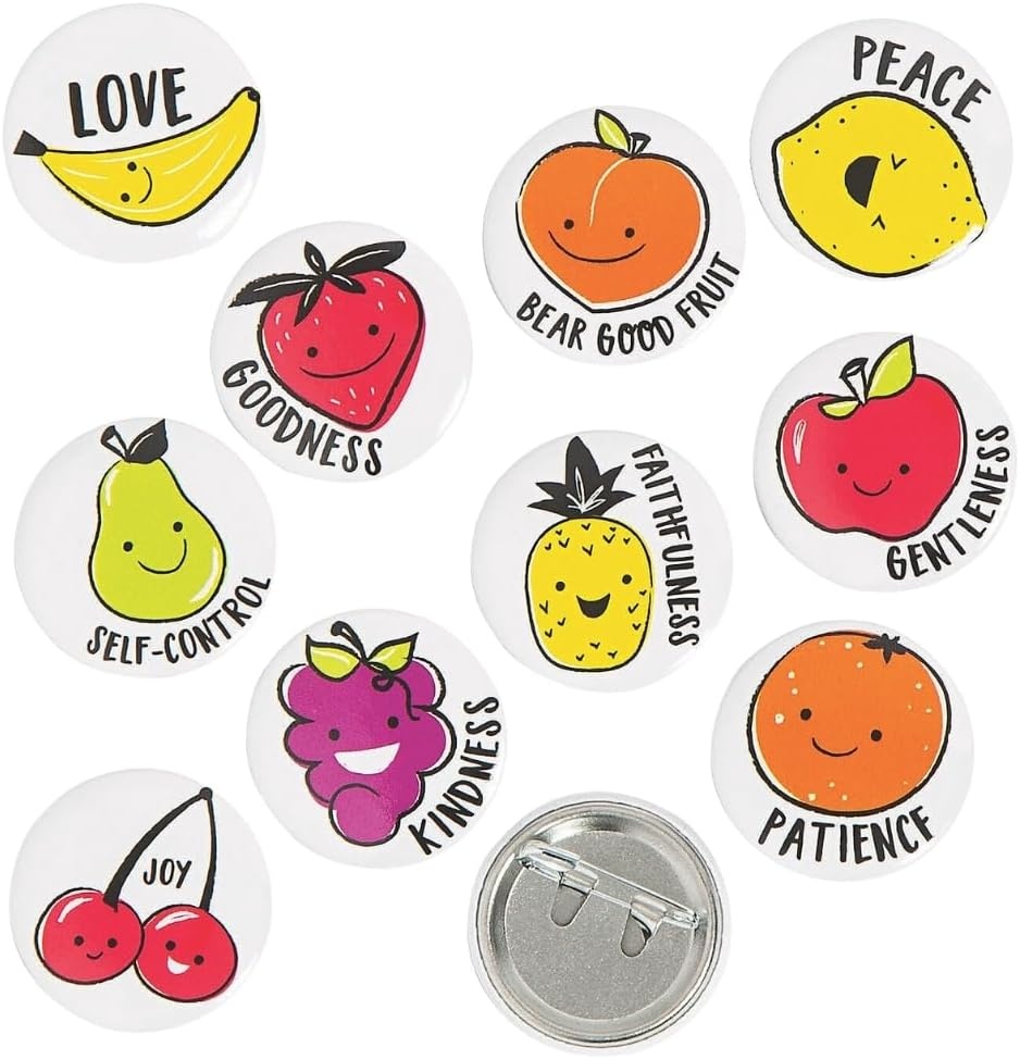 image:imageFun Express Mini Christian Pin Set 48 Pack Religious Faith Button Pin for Kids BibleBased Design Perfect for Sunday School Church Events amp Christian Fall Festival Great for VBS amp Youth Groups