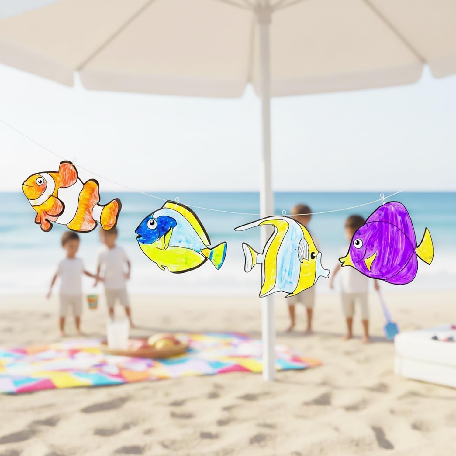 image:imageFun Express Printed Acetate Sea Life Fish Coloring Sheets VBS 2026 24 Pc