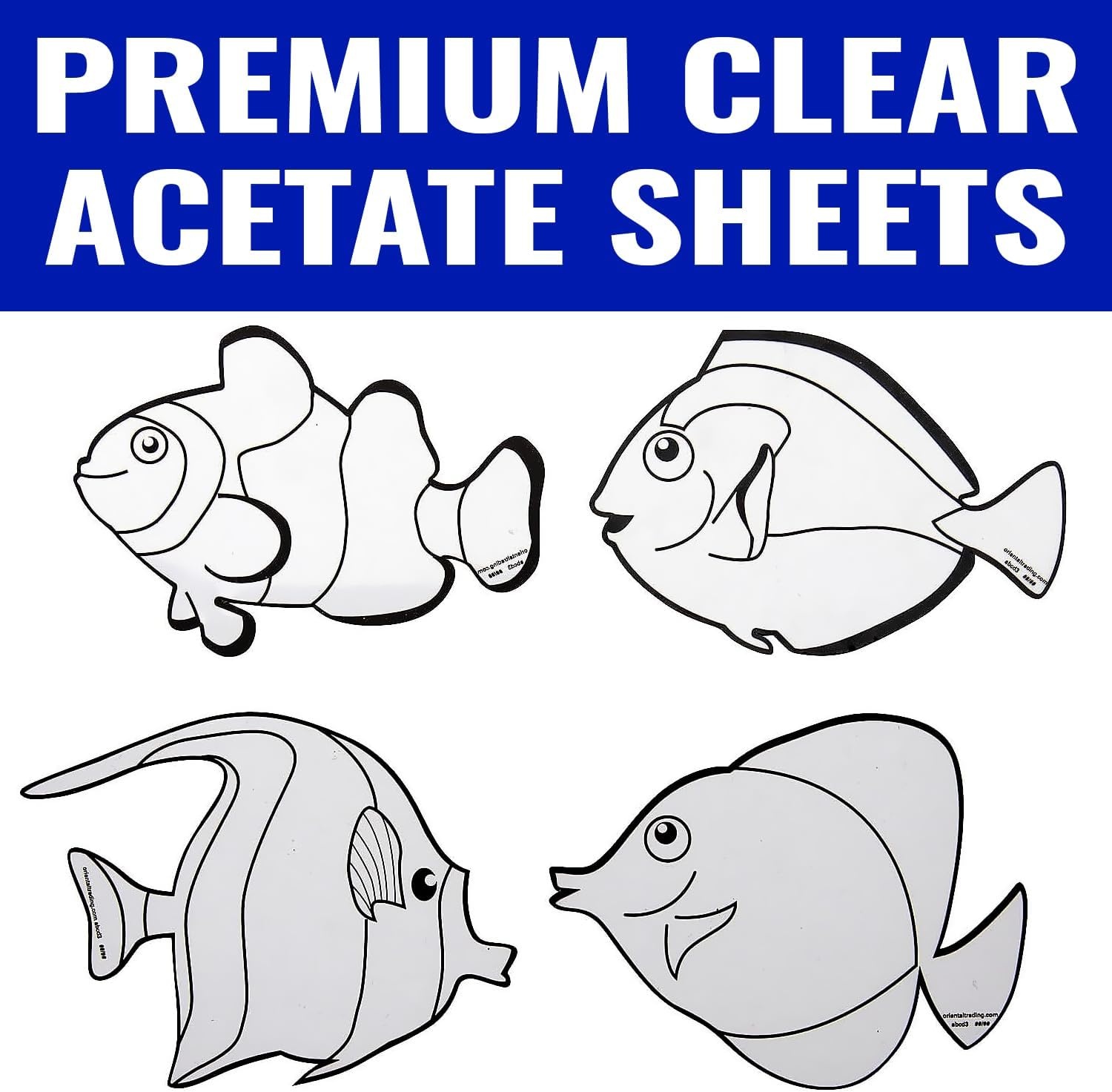 image:imageFun Express Printed Acetate Sea Life Fish Coloring Sheets VBS 2026 24 Pc