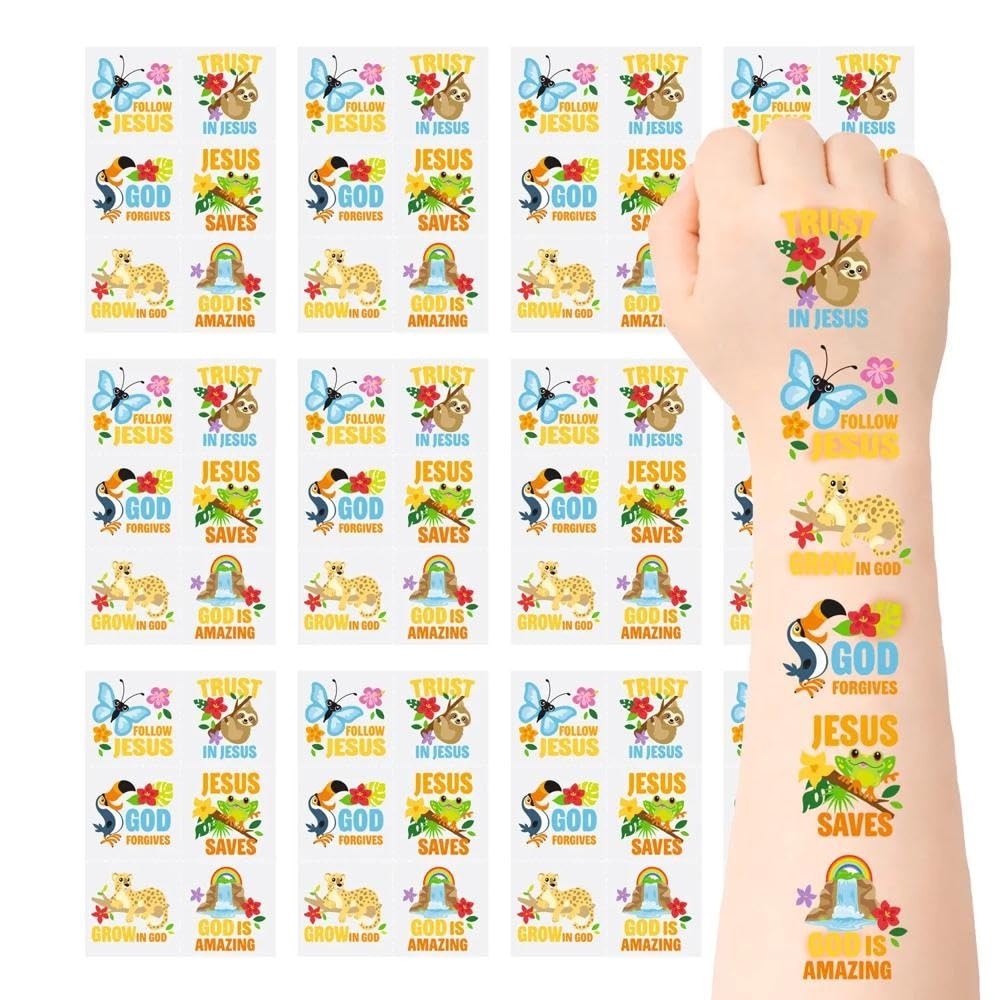 image:imageFun Express 1 12 Bulk 72 Pc Rainforest VBS 2026 Animal Temporary Tattoos