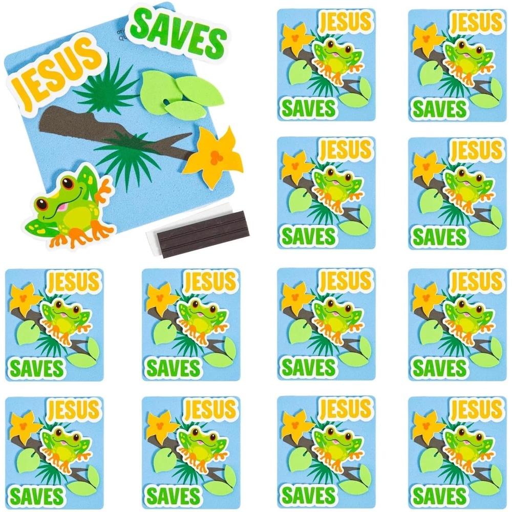 image:imageFun Express 3 12 x 4 Rainforest VBS 2026 Tree Frog Magnet Craft Kit Makes 12