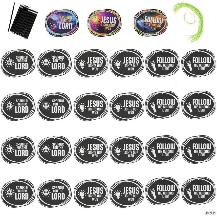 image:imageFun Express 4 34 x 4 Jesus is the Light VBS 2026 Magic Color Scratch GlowintheDark Ornaments 24 Pieces