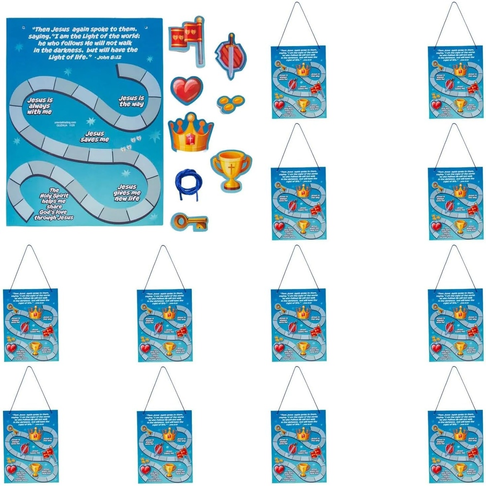 image:imageFun Express 5 14 x 7 Kingdom VBS 2026 John 812 Jesus Path Sign Craft Kit Makes 12