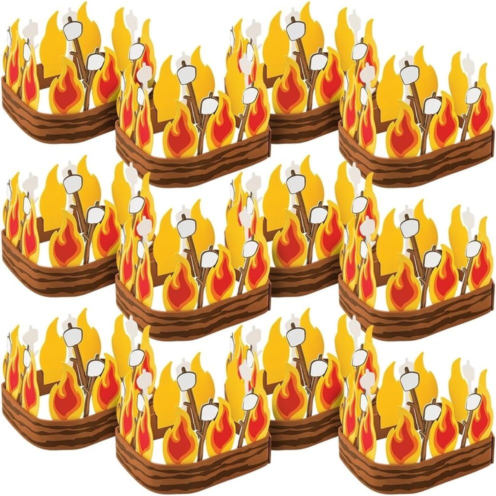 image:imageFun Express Campfire Crown Craft Kit  DIY Crafts for Kids and VBS Activities  Vacation Bible School SuppliesDecor  Makes 12