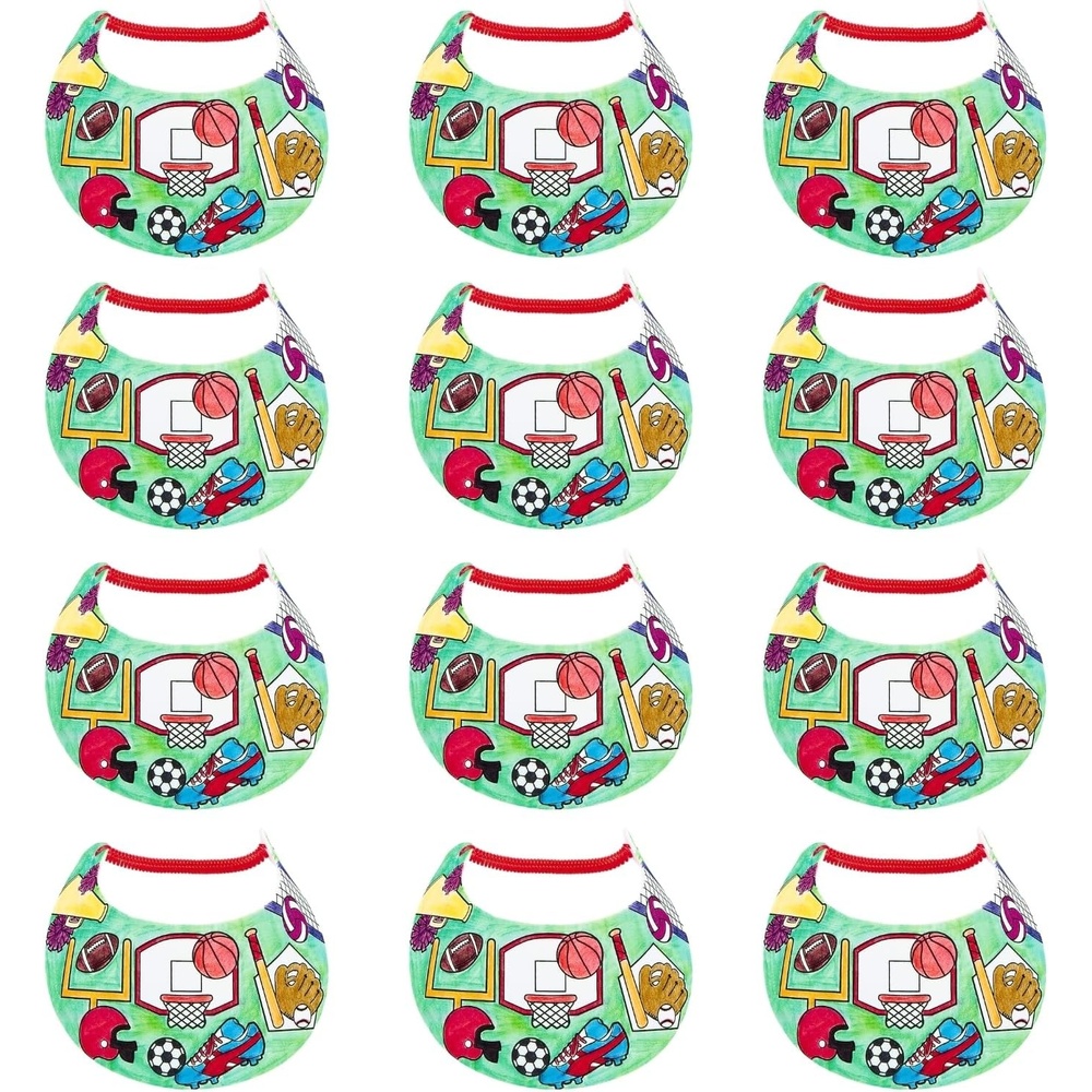 image:imageFun Express Color Your Own Foam Sports Visor VBS Vacation Bible School SuppliesDecor DIY Crafts for Kids and Fun Home Activities Makes 12