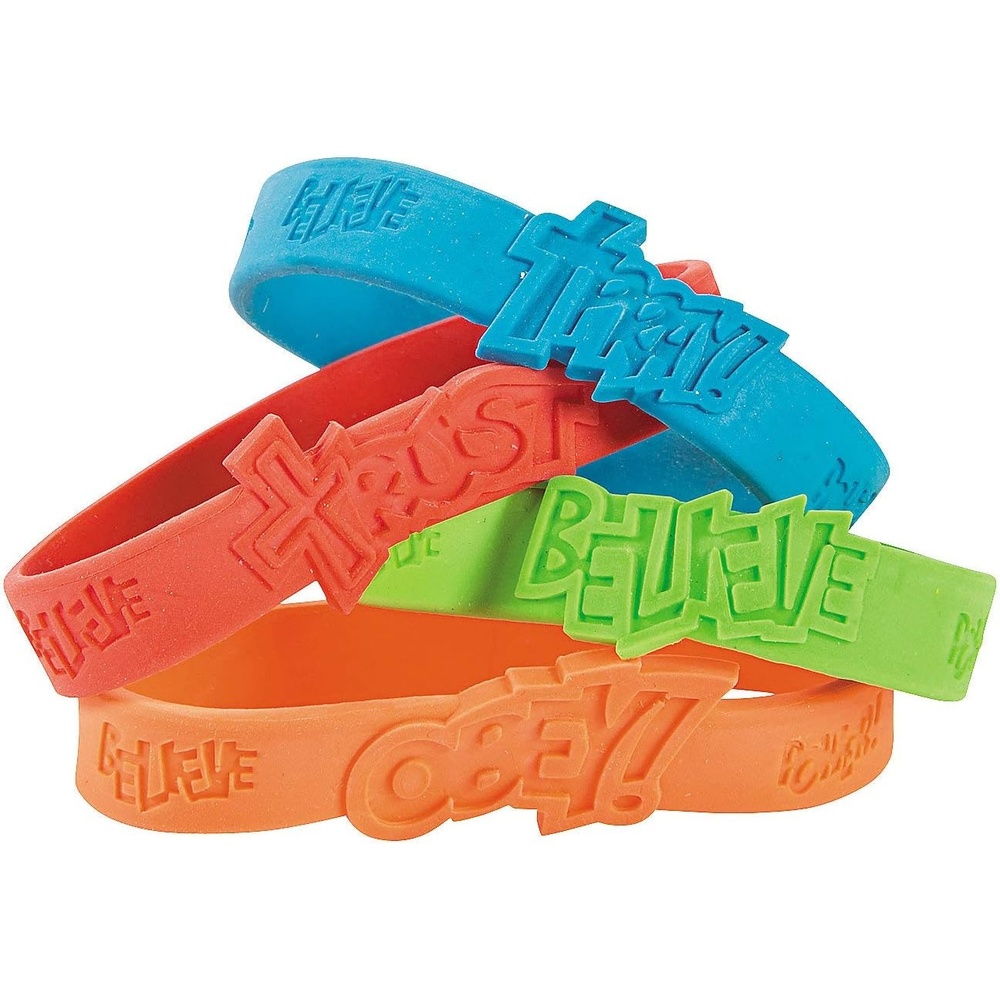 image:imageFun Express Fantastic Faith Rubber Bracelets  Jewelry  Rubber Bracelets  VBS Vacation Bible School SuppliesDecor  24 Pieces