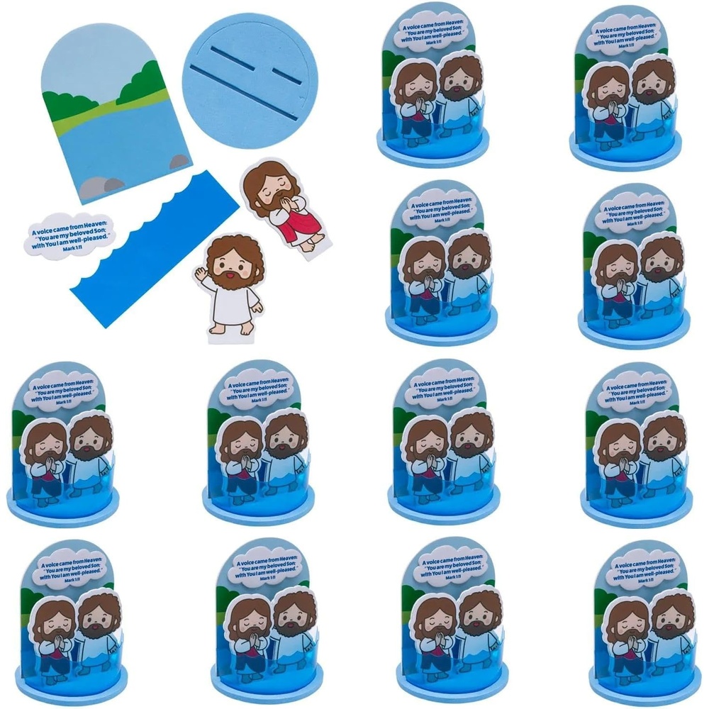 image:imageFun Express Illumination Station VBS 2026 Decorations Jesus is the Light 3D Baptism Scene Craft Kit Makes 12 Sunday School Crafts for Kids Christian Bible Crafts for Vacation Bible School