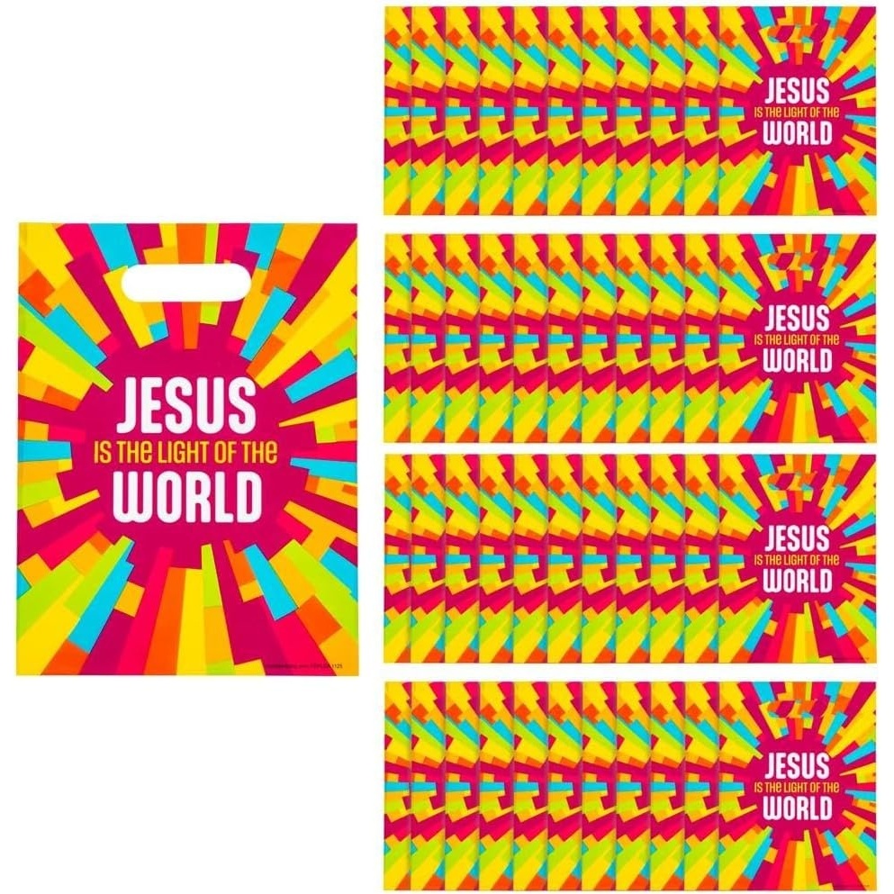image:imageFun Express Jesus is the Light VBS 2026 Goodie Bags 50 Pack Religious Party Favor Bags for Kids Birthday Christian Gift Bags Bulk for Church Welcome Bags Vacation Bible School Treat Bags amp Loot Bags