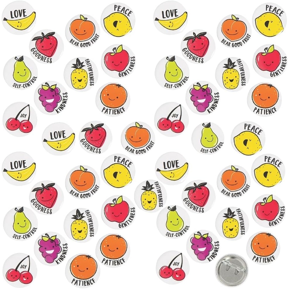 image:imageFun Express Mini Christian Pin Set 48 Pack Religious Faith Button Pin for Kids BibleBased Design Perfect for Sunday School Church Events amp Christian Fall Festival Great for VBS amp Youth Groups
