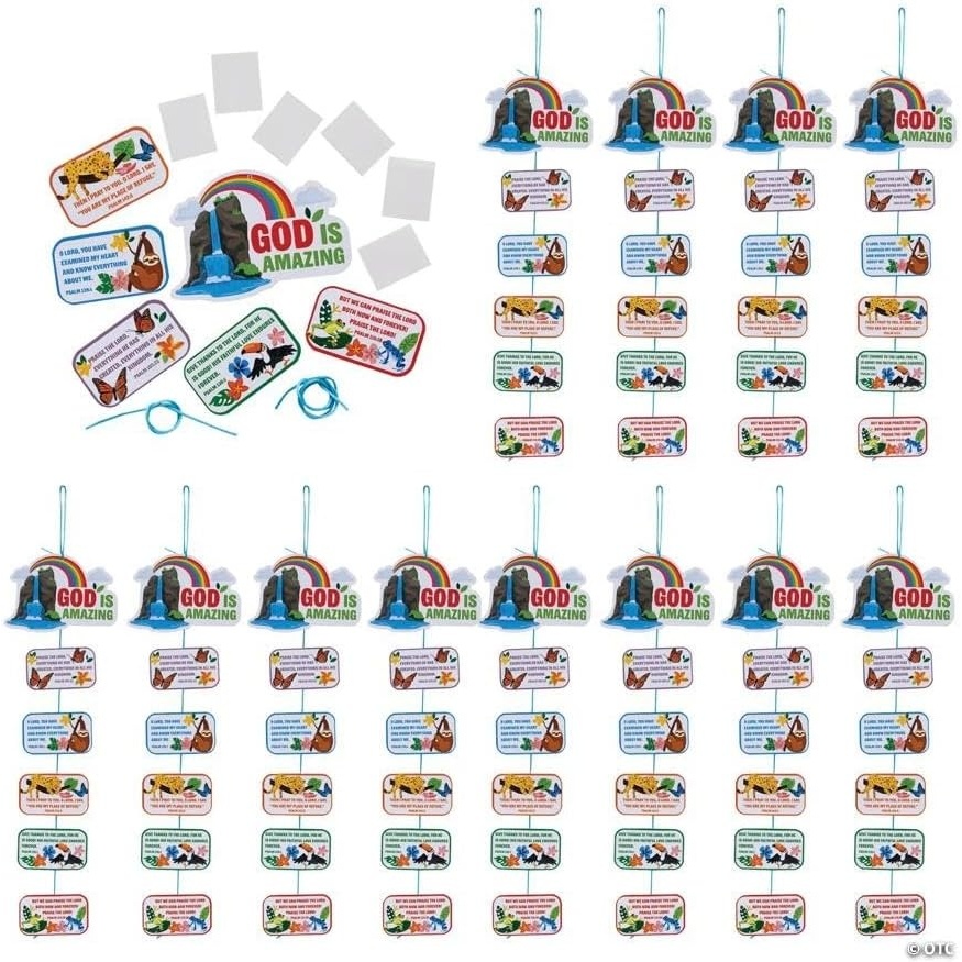 image:imageFun Express Rainforest VBS Crafts for Kids Bulk 12 Pack Sunday School Crafts Christian Bible Verse a Day Kit Summer Craft Kits for Vacation Bible School Religious Classroom Activities Ages 48