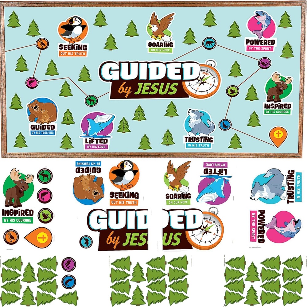 image:imageGreat North VBS Guided by Jesus Bulletin Board Decorating Set  50 Pieces Vacation Bible School Supplies