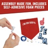 Fun Express I’m On God’s Team’ Red Felt Banner Craft Kit – 12 Sets – Perfect for DIY Religious Decorations, Church Events & Sunday School Activities