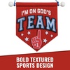 Fun Express I’m On God’s Team’ Red Felt Banner Craft Kit – 12 Sets – Perfect for DIY Religious Decorations, Church Events & Sunday School Activities