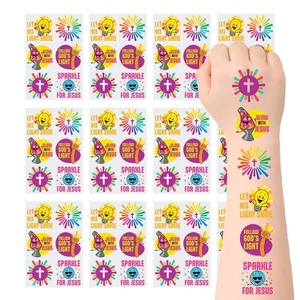 Fun Express 1 1/2″ Bulk 72 Pc. Jesus Is the Light VBS 2026 Glow-in-the-Dark Temporary Tattoos