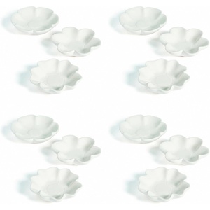 Fun Express Ceramics to Paint Mini Flower Bowls 12 Pack – Ceramic Painting Kit for Kids & Adults | Paintable Bisque Pottery Set with 3 Floral Designs | DIY Arts and Crafts Activity for Home & School