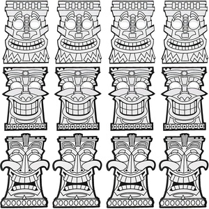 Fun Express Color Your Own Tiki Mask – Crafts for Kids and Fun Home Activities – VBS Vacation Bible School Supplies/Decor