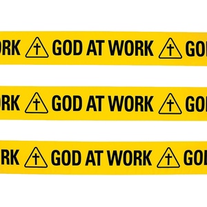 Fun Express God at Work Construction Zone Tape 20 ft – Sunday School Decorations for Classroom & VBS Supplies | Christian Bulletin Board Sets for Church Decorations & Religious Classroom Decor